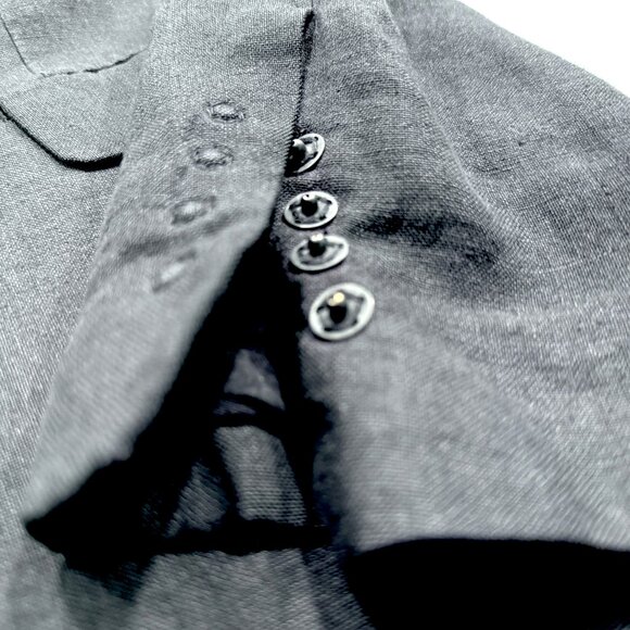 By Tomoaki Okaniwa  - The Viridi-anne Black Linen Men's Jacket, Japanese Size 3 - Picture 4 of 16